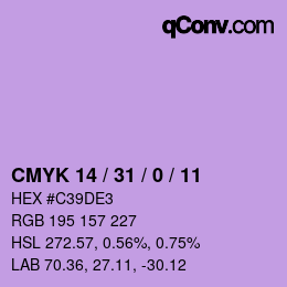 Color code: CMYK 14 / 31 / 0 / 11 | qconv.com