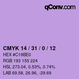 Color code: CMYK 14 / 31 / 0 / 12 | qconv.com