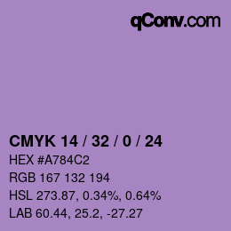 カラーコード: CMYK 14 / 32 / 0 / 24 | qconv.com