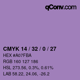 カラーコード: CMYK 14 / 32 / 0 / 27 | qconv.com