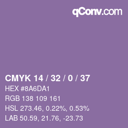 カラーコード: CMYK 14 / 32 / 0 / 37 | qconv.com