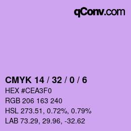 颜色代码: CMYK 14 / 32 / 0 / 6 | qconv.com