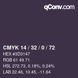 カラーコード: CMYK 14 / 32 / 0 / 72 | qconv.com