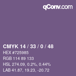 Código de color: CMYK 14 / 33 / 0 / 48 | qconv.com