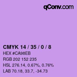 Color code: CMYK 14 / 35 / 0 / 8 | qconv.com