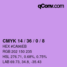 Color code: CMYK 14 / 36 / 0 / 8 | qconv.com