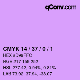 カラーコード: CMYK 14 / 37 / 0 / 1 | qconv.com