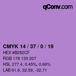 カラーコード: CMYK 14 / 37 / 0 / 19 | qconv.com