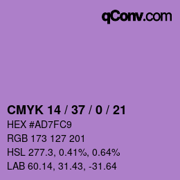颜色代码: CMYK 14 / 37 / 0 / 21 | qconv.com