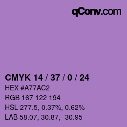 カラーコード: CMYK 14 / 37 / 0 / 24 | qconv.com