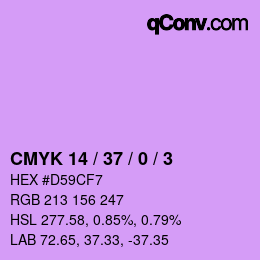カラーコード: CMYK 14 / 37 / 0 / 3 | qconv.com