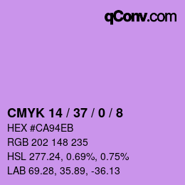 Color code: CMYK 14 / 37 / 0 / 8 | qconv.com