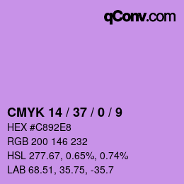 Color code: CMYK 14 / 37 / 0 / 9 | qconv.com