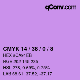 颜色代码: CMYK 14 / 38 / 0 / 8 | qconv.com