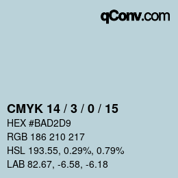 Color code: CMYK 14 / 3 / 0 / 15 | qconv.com