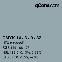 Color code: CMYK 14 / 3 / 0 / 32 | qconv.com