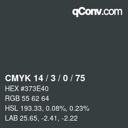 カラーコード: CMYK 14 / 3 / 0 / 75 | qconv.com