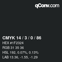 Color code: CMYK 14 / 3 / 0 / 86 | qconv.com