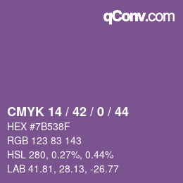 カラーコード: CMYK 14 / 42 / 0 / 44 | qconv.com