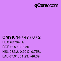 Color code: CMYK 14 / 47 / 0 / 2 | qconv.com