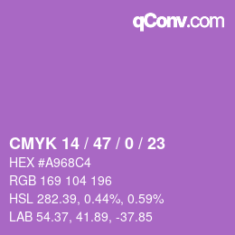 Código de color: CMYK 14 / 47 / 0 / 23 | qconv.com