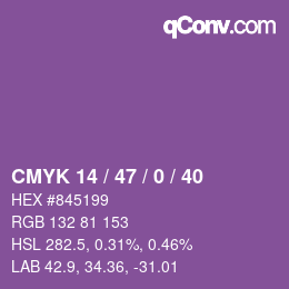 カラーコード: CMYK 14 / 47 / 0 / 40 | qconv.com