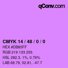 Color code: CMYK 14 / 48 / 0 / 0 | qconv.com