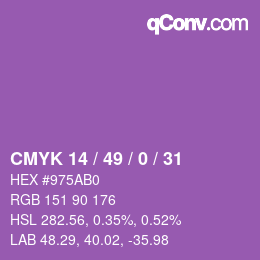 Código de color: CMYK 14 / 49 / 0 / 31 | qconv.com