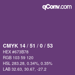 Farbcode: CMYK 14 / 51 / 0 / 53 | qconv.com