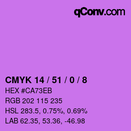 カラーコード: CMYK 14 / 51 / 0 / 8 | qconv.com