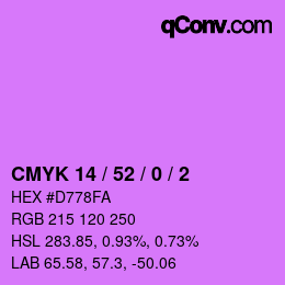 Color code: CMYK 14 / 52 / 0 / 2 | qconv.com