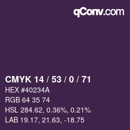 Código de color: CMYK 14 / 53 / 0 / 71 | qconv.com