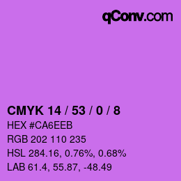 カラーコード: CMYK 14 / 53 / 0 / 8 | qconv.com