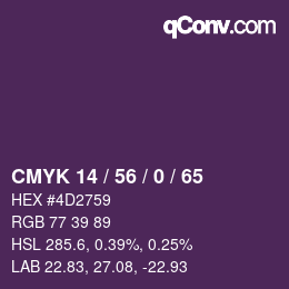 Farbcode: CMYK 14 / 56 / 0 / 65 | qconv.com