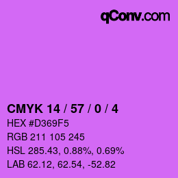 Color code: CMYK 14 / 57 / 0 / 4 | qconv.com