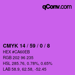 カラーコード: CMYK 14 / 59 / 0 / 8 | qconv.com