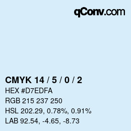 颜色代码: CMYK 14 / 5 / 0 / 2 | qconv.com