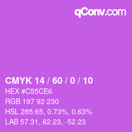 カラーコード: CMYK 14 / 60 / 0 / 10 | qconv.com