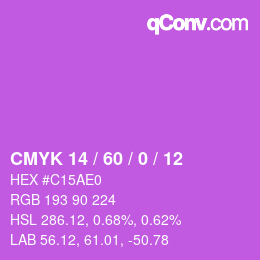 カラーコード: CMYK 14 / 60 / 0 / 12 | qconv.com