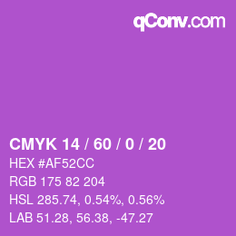 Color code: CMYK 14 / 60 / 0 / 20 | qconv.com