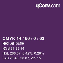 颜色代码: CMYK 14 / 60 / 0 / 63 | qconv.com