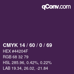 颜色代码: CMYK 14 / 60 / 0 / 69 | qconv.com