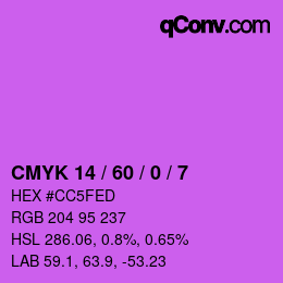 Código de color: CMYK 14 / 60 / 0 / 7 | qconv.com
