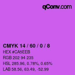 Farbcode: CMYK 14 / 60 / 0 / 8 | qconv.com