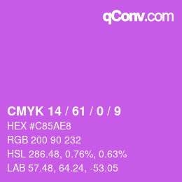 カラーコード: CMYK 14 / 61 / 0 / 9 | qconv.com