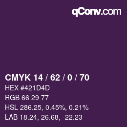 カラーコード: CMYK 14 / 62 / 0 / 70 | qconv.com