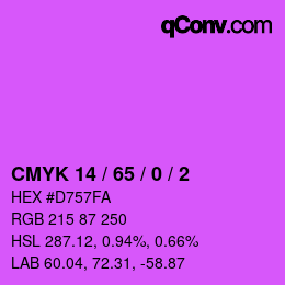 カラーコード: CMYK 14 / 65 / 0 / 2 | qconv.com