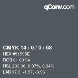 Color code: CMYK 14 / 6 / 0 / 63 | qconv.com