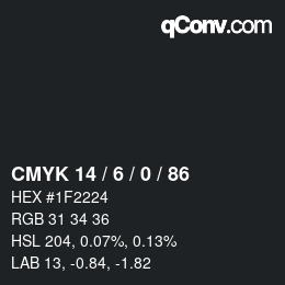 Color code: CMYK 14 / 6 / 0 / 86 | qconv.com