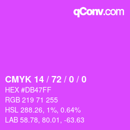 Color code: CMYK 14 / 72 / 0 / 0 | qconv.com